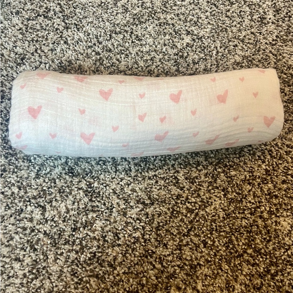 Modern Baby pink heart swaddle